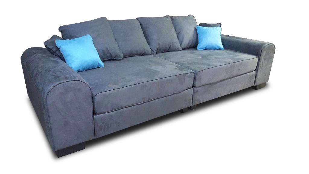 sofa bono tapicerowane poduszki szara