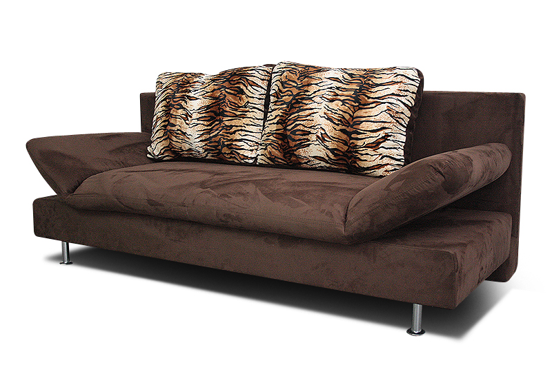 sofa javea brązowa z boku poduszki